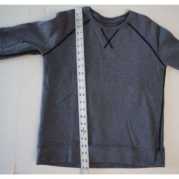 Lululemon Women's Sz L Blue Heather Just Pleat It Crew Neck Pullover Sweatshirt - Picture 10 of 11